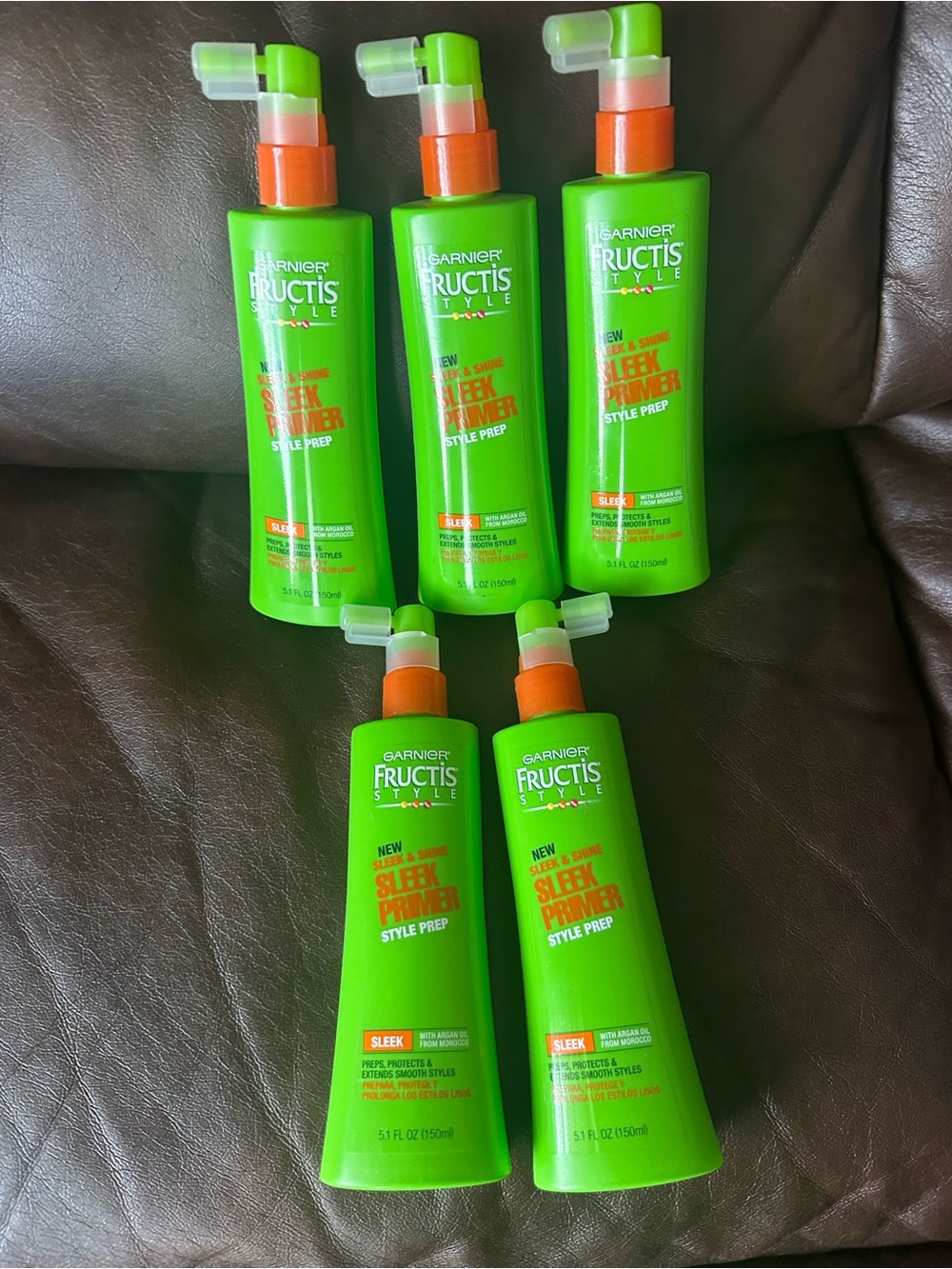 LOT OF 5 - Garnier Fructis Sleek & Shine Primer 5.1 Ounce (150ml) NEW